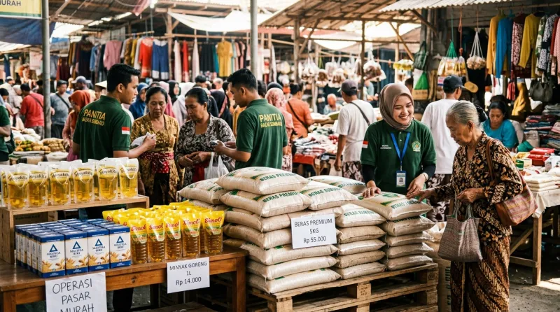 Gelar Operasi Pasar Pangan Murah di Betung, APPSI Banyuasin Kawal Stabilitas Harga Beras dan Minyak Goreng